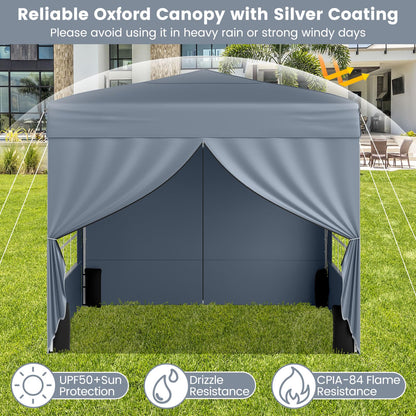 Pop up Gazebo, Outdoor Canopy Tent with 4 Removable Sidewall