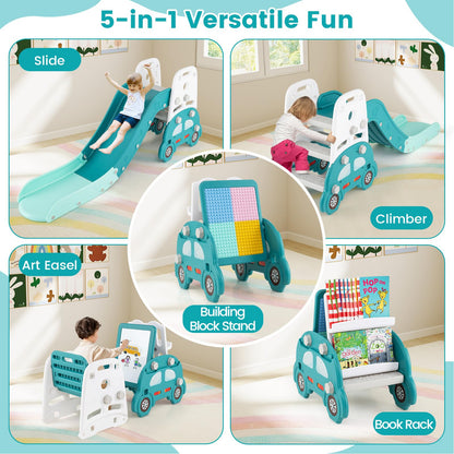 5 in 1 Convertible Kids Art Easel with Double-Sided Magnetic Dry Erase