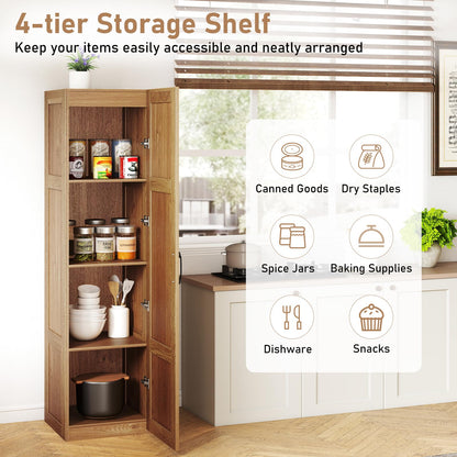 150 cm Tall 4-Tier Freestanding Storage Floor Cabinet