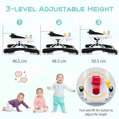 Push Along and Walker Combo with Adjustable Height