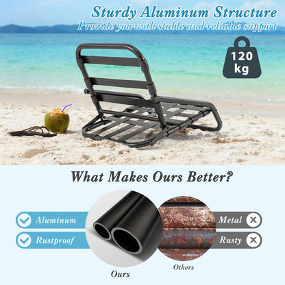 2 Pack Lightweight Folding Camping Chairs with Cushion