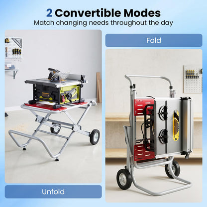 Rolling Foldable Heavy Duty Metal Base with 20cm Rubber Wheels