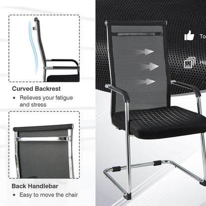 Meeting Office Chairs Set of 2/4, Mesh Reception Desk Chairs