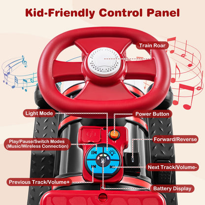 12V Kids Ride on Car, 2-Seater Children Electric Vehicle