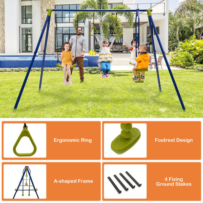 3-in-1 Multifunctional A-Frame Swing Set