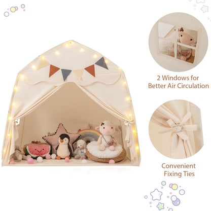 Kids Play Tent Bed Tent Extra Large with Lights for 3-12 Years Old