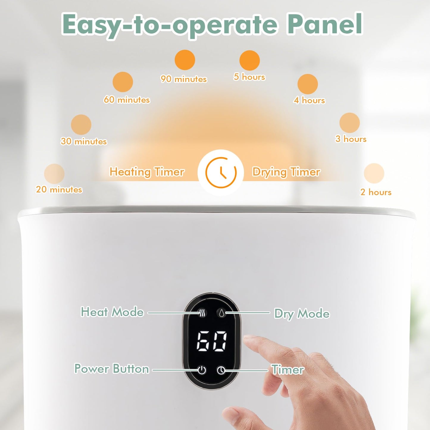 20/35L Large Towel Warmer Bucket with PTC Heater and Fragrant Disc Holder