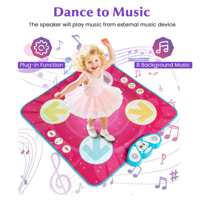 Fun Dance Mat with 8 Background Music and Adjustable Volume for Kids