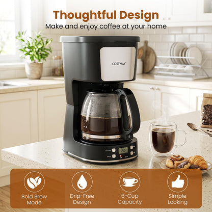 1.5L Filter Coffee Machine, Drip Coffee Maker with Reusable Filter