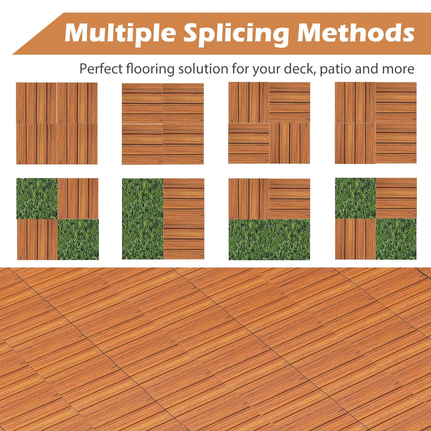 30 x 30cm Waterproof Interlocking Floor Tiles Tools Free Assembly