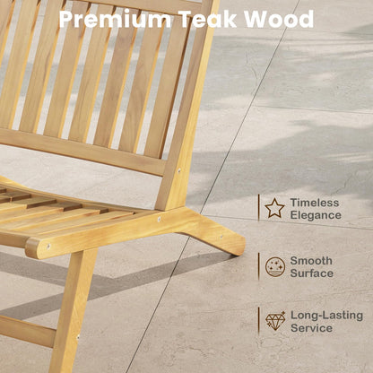 Teak Wood Outdoor Chair for Patio Lawn Garden