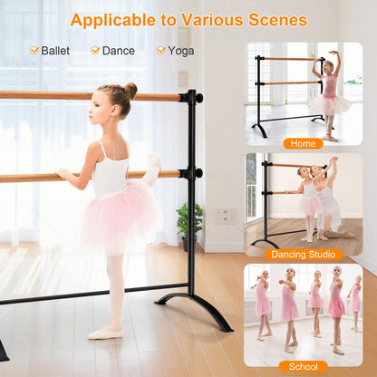 4 Feet Freestanding Ballet Barre with Height Adjustable