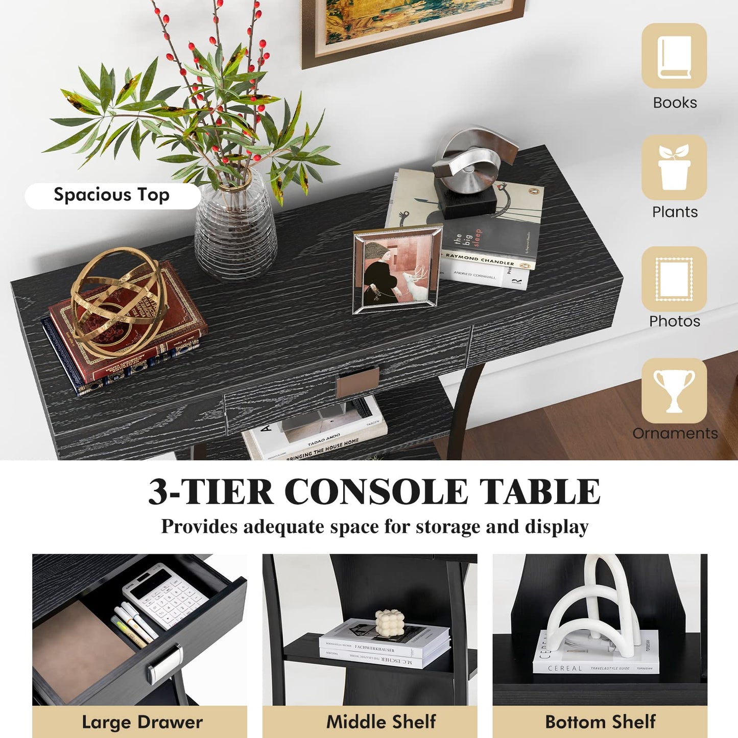 T-Shaped Console Table for Small Space