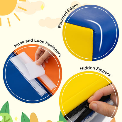 10-Piece Foam Climbing Blocks for Crawling Climbing and Sliding