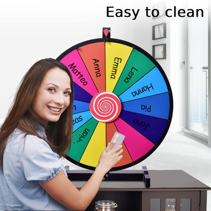 Color Prize Wheel 14 Slots Dry Eraser Trade Show Fortune