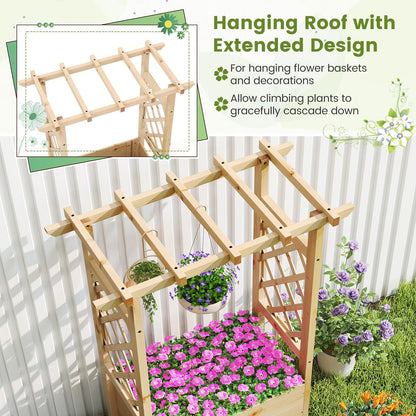 Garden Planter with Trellis for Climbing Vine Plants