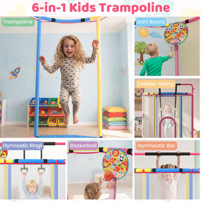 5FT Kids Trampoline, 6 in 1 Toddler Trampolines