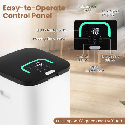 23L Towel Warmer Bucket Large Hot Towel Heater with Child Lock