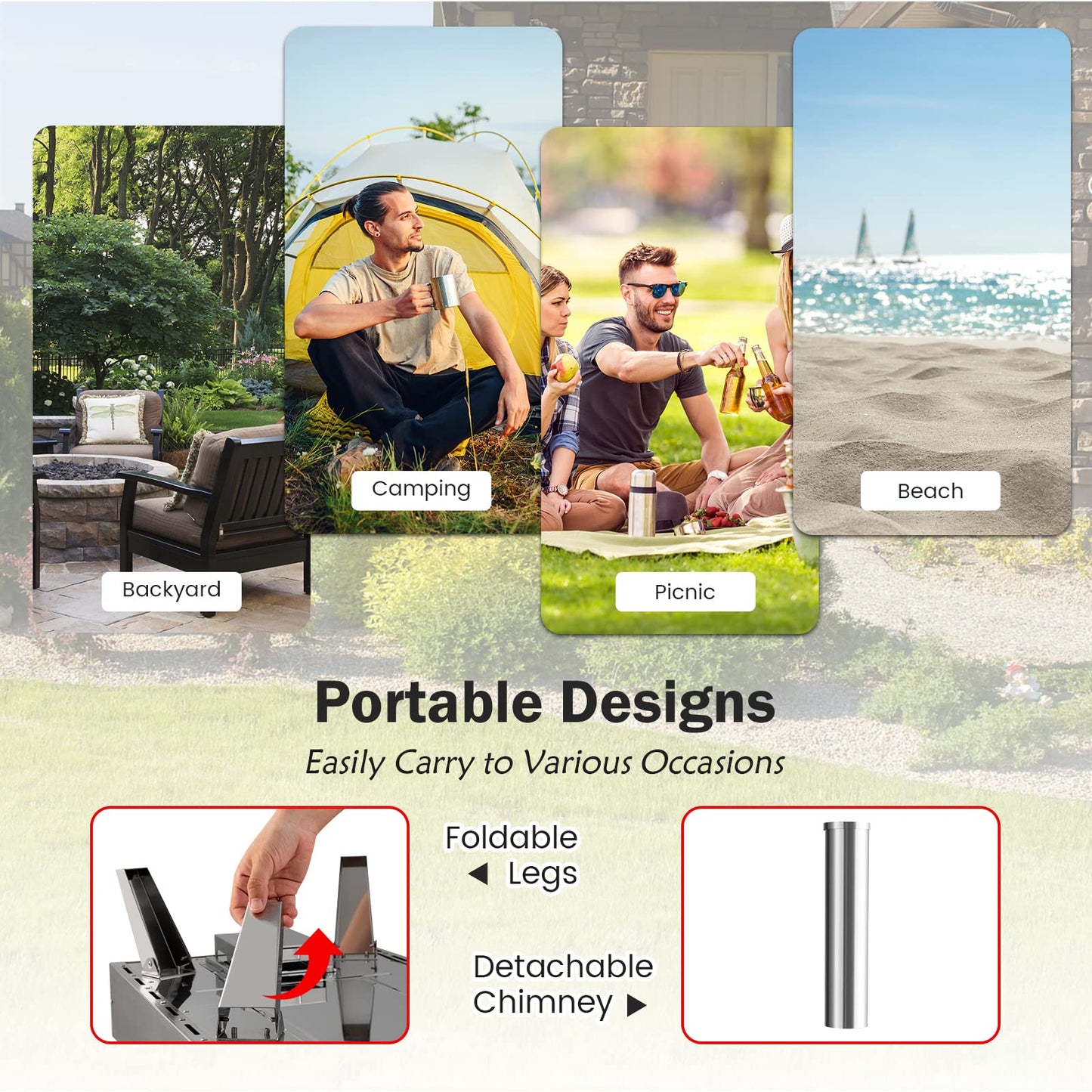 Multi Fuel Portable Pizza Maker with Pizza Ston