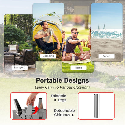 Multi Fuel Portable Pizza Maker with Pizza Ston