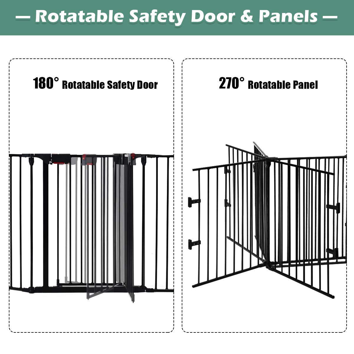 Metal Baby Safety Playpen with Automatically Close Door