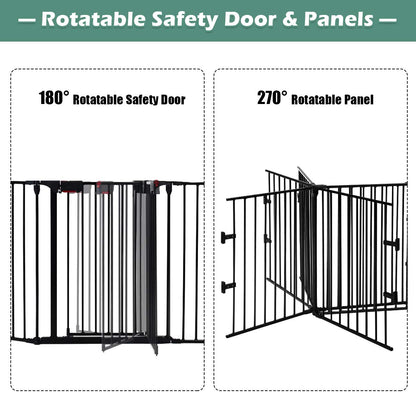 Metal Baby Safety Playpen with Automatically Close Door