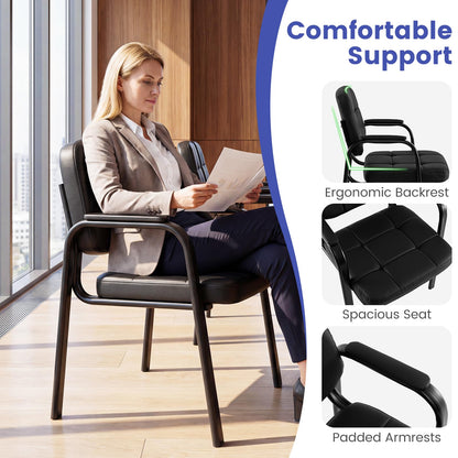 2 PCS Executive Office Chairs, PU Leather Reception Chairs