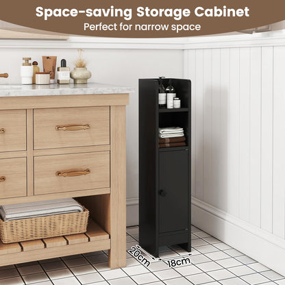Bathroom Storage Cabinet with Door and Adjustable Shelves