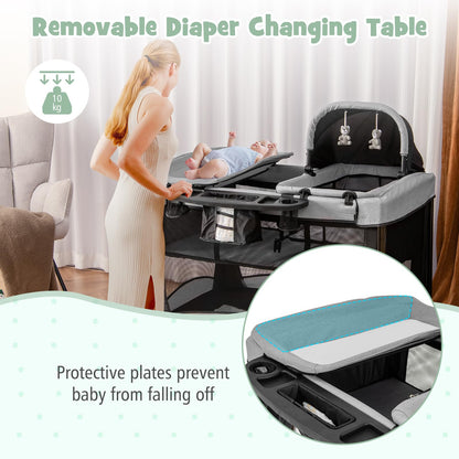 Portable Baby Crib Bassinet with Mattress