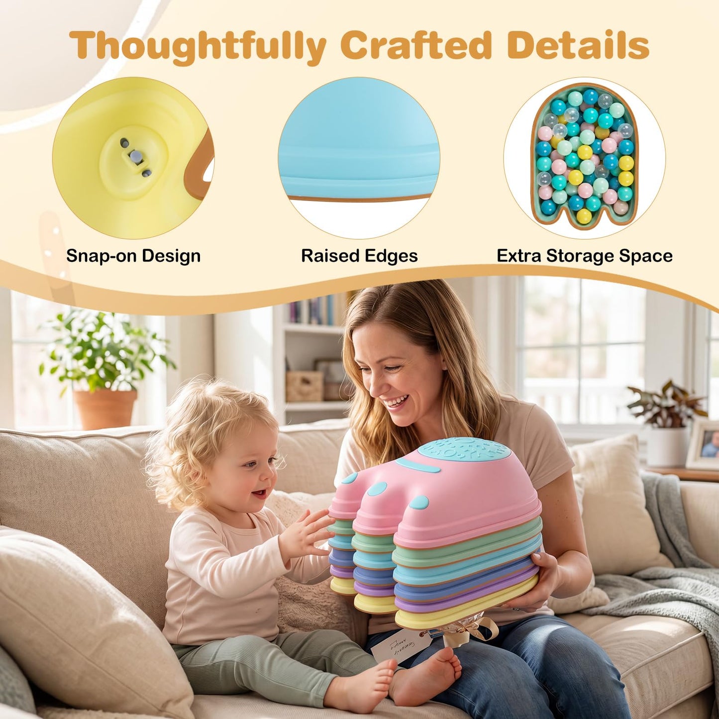 Kids Stepping Stones, Stackable Balance Blocks