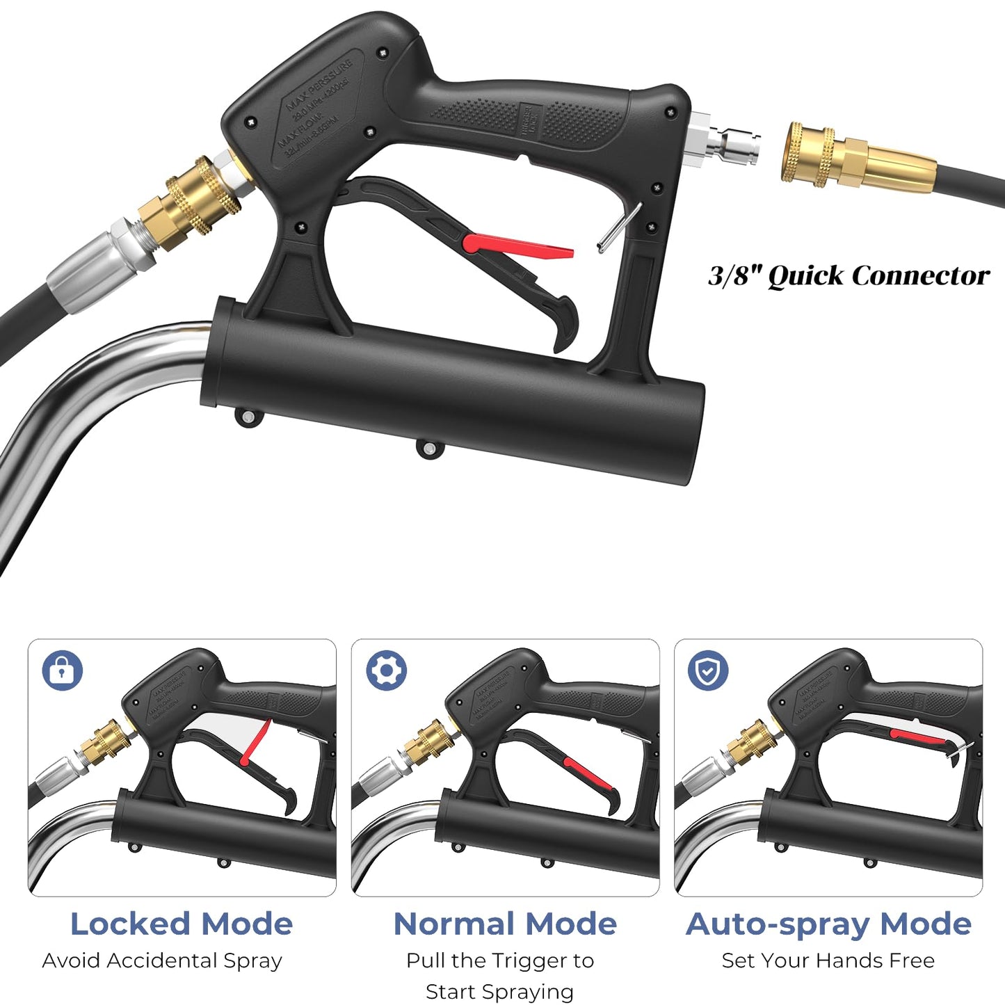 GiantexUK 21’’ Pressure Washer Surface Cleaner 4000 PSI Flat Floor Cleaning Washer with 3/8" Quick Connector