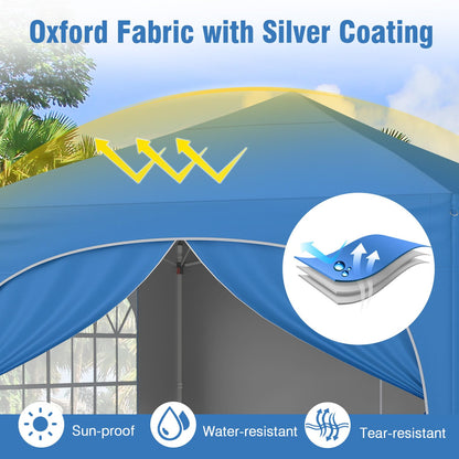 Outdoor Foldable Canopy Tent with 4 Removable Sidewall