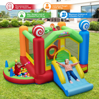 Candy Land Theme Inflatable Bounce House with 680W Blower