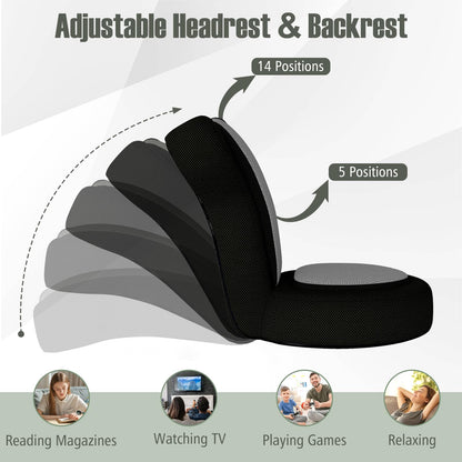 Lazy Sofa Chair with Adjustable Headrest and Backrest