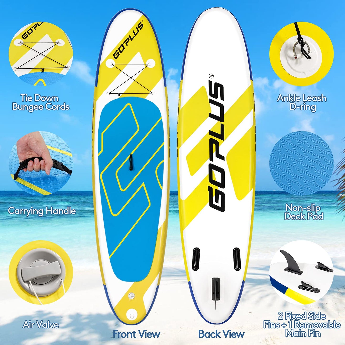 11FT Inflatable Stand Up Paddle Board with Hand Pump