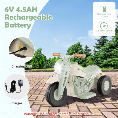 6V Electric Kid Ride on Motorcycle with Bubble Maker