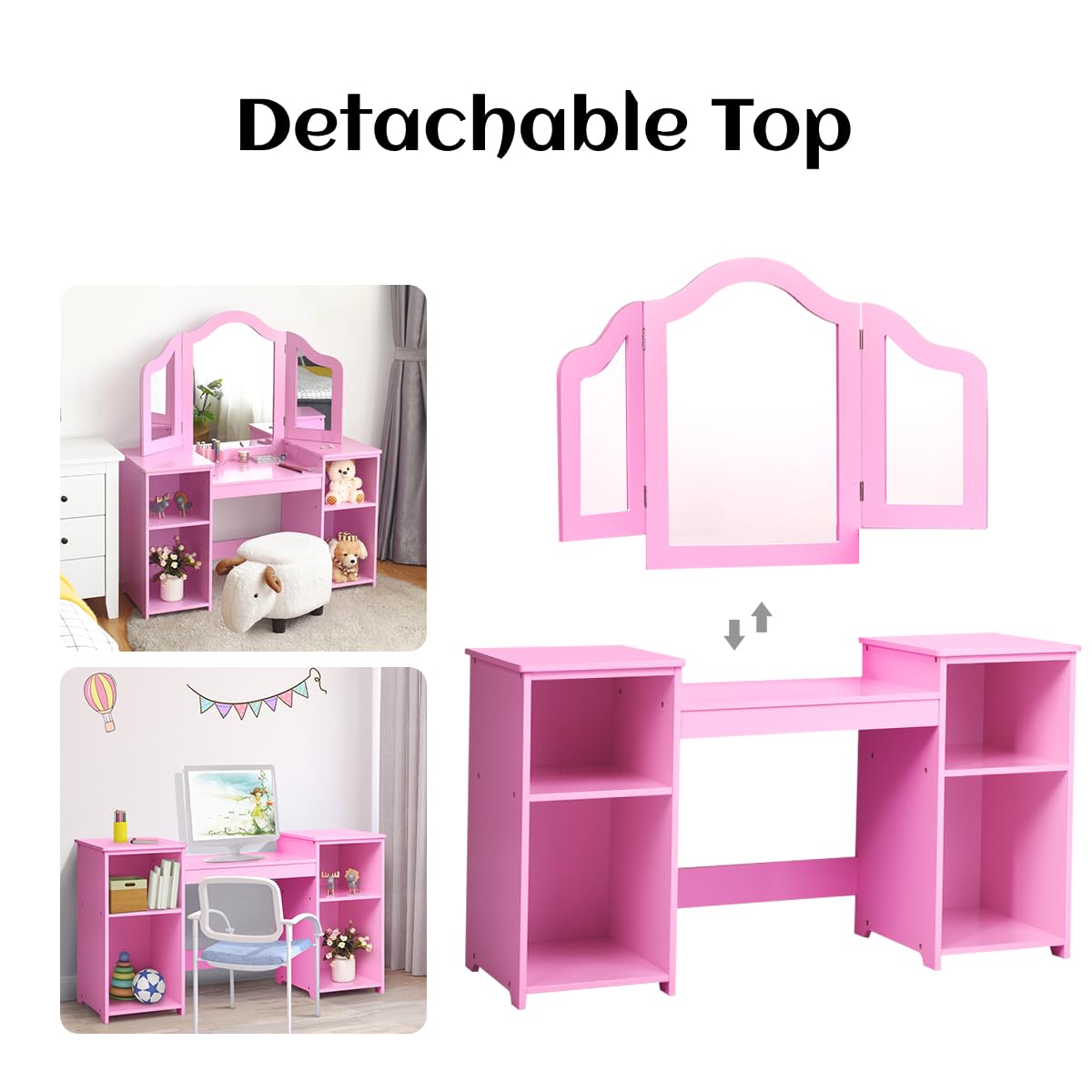 Kids Dressing Table and Chair Set