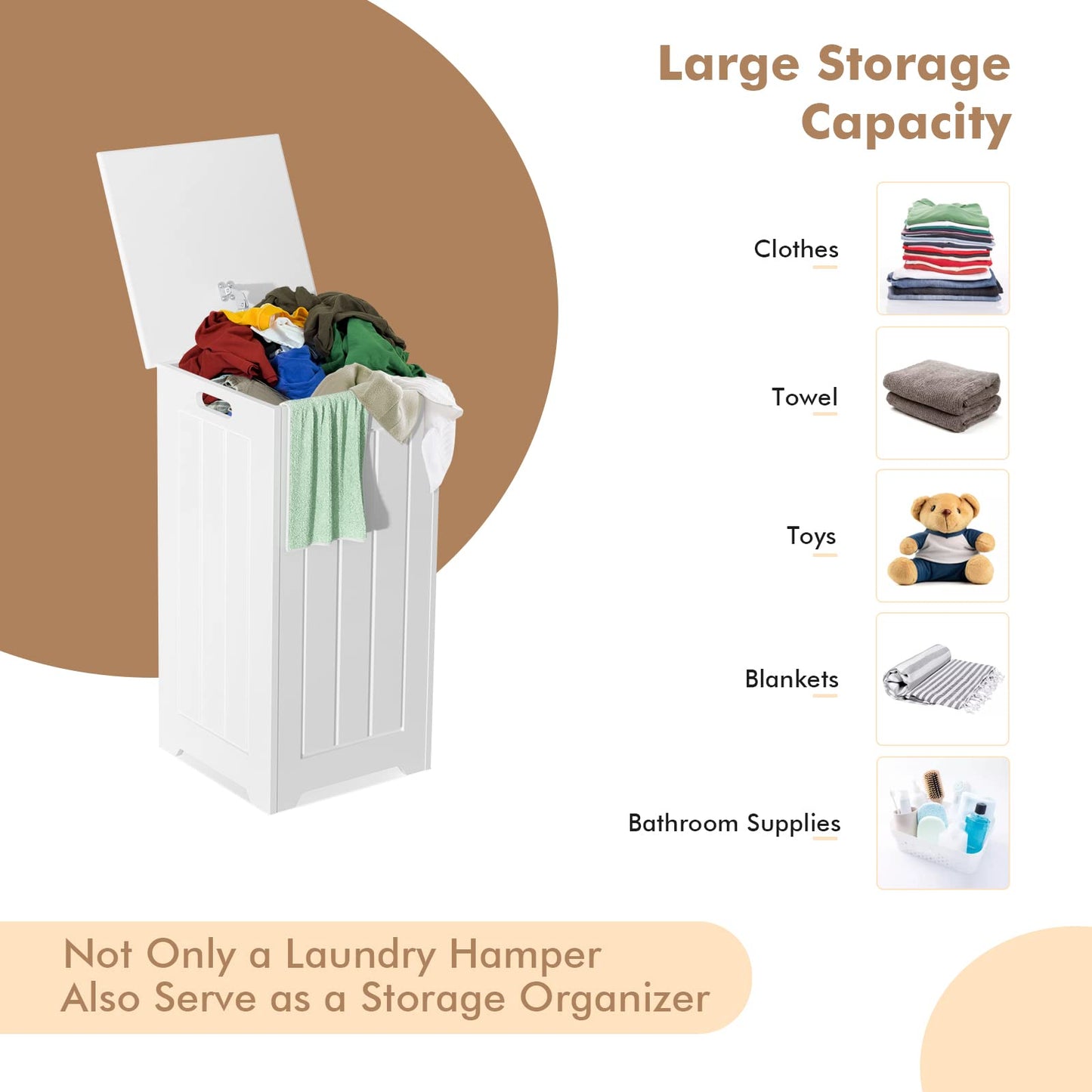 Chest Storage Basket Cabinet Box with Smooth Painted Surface