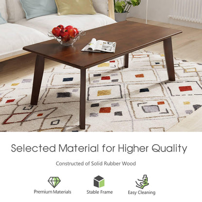 Rectangular Coffee Table with Rubber Legs