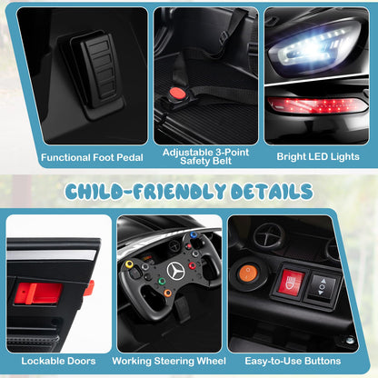12V Kids Powered Ride on Car Benz GT3 with Spoiler and Remote Control