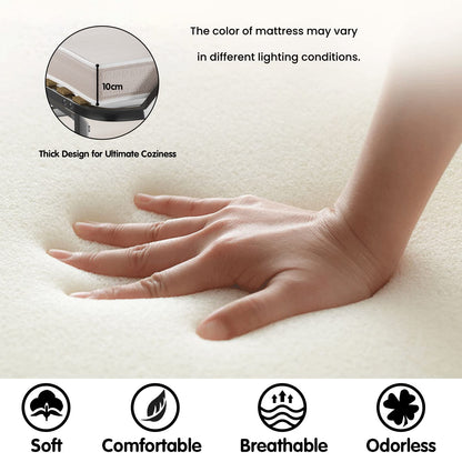 Folding Bed with 10cm Thick Luxurious Memory Foam Mattress