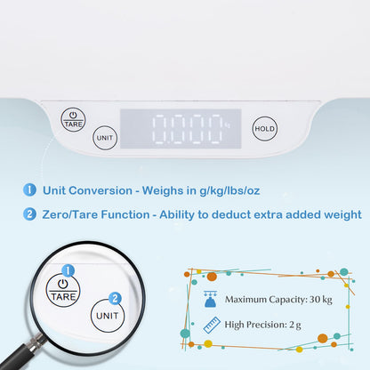 Baby Pet Scale Electronic Weighing Scale with Hold & Tare Function