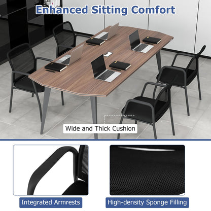 Office Guest Chairs with Ergonomic Mesh Backrest and Cushioned Seat
