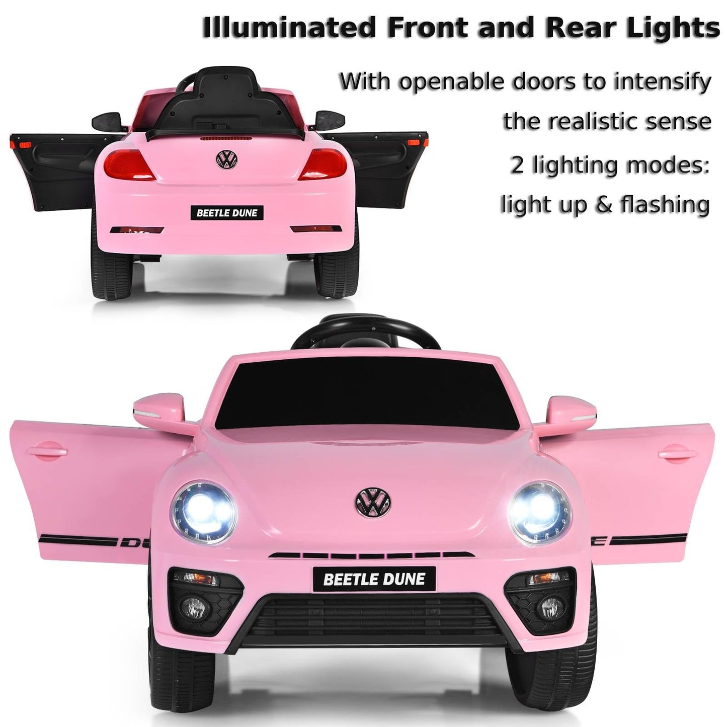 12V Volkswagen Beetle Electric Kids Ride On Car with Remote Control