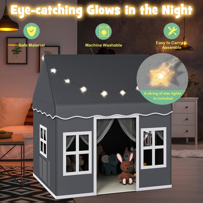 Indoor Kids Play Tent with Star Lights for Children Boys Girls Gift