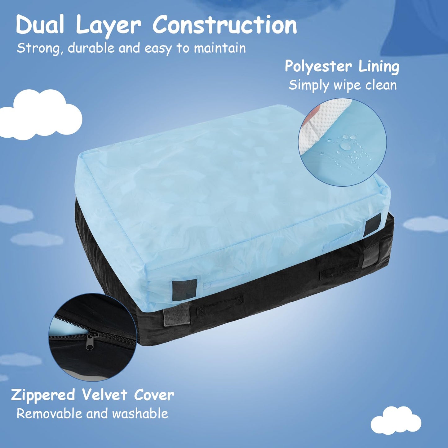 Crash Pad for Children, 4 x 3 FT Soft Sensory Mat