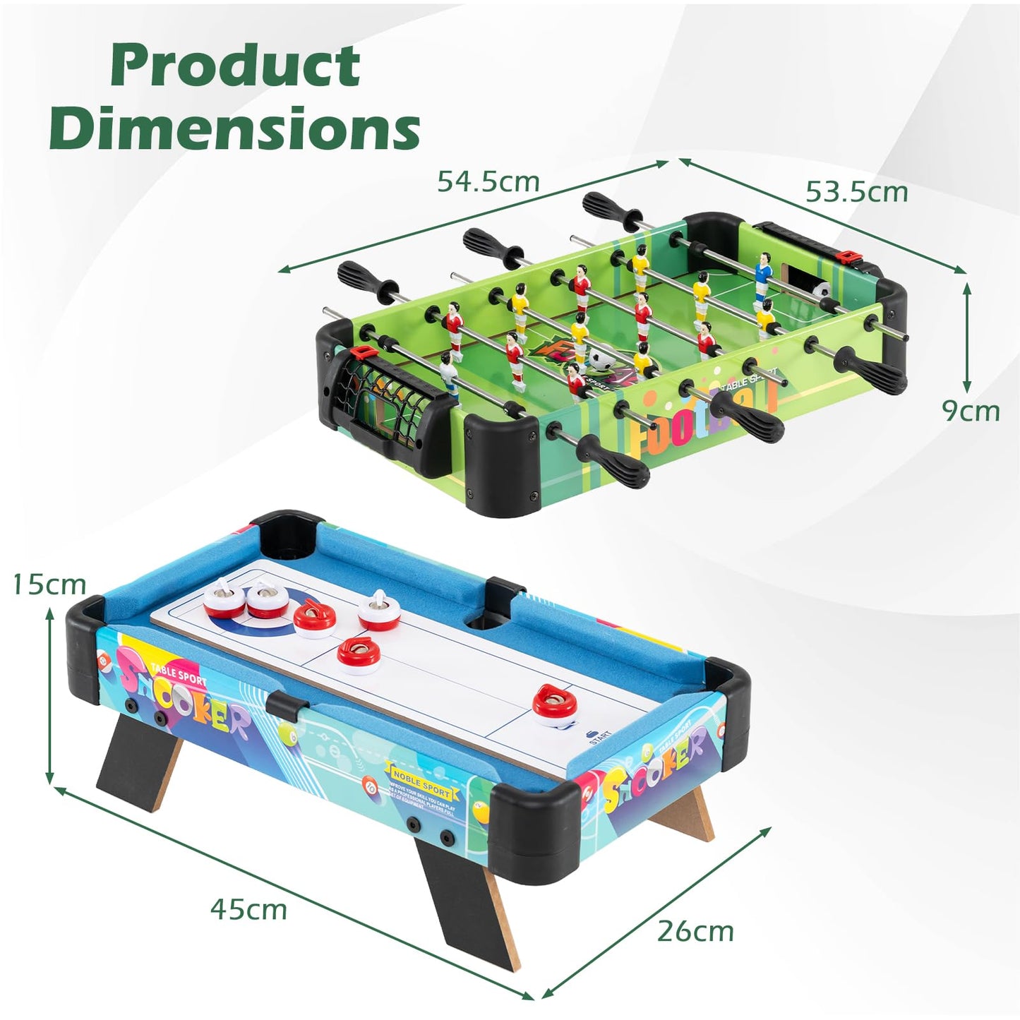 4 in 1 Combo Game Table Set, Wooden Kids Gameplay Tabletop