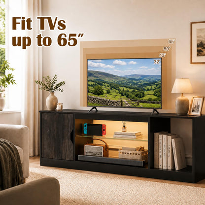 148cm TV Unit, LED TV Stand Cabinet for 65 Inch TVs