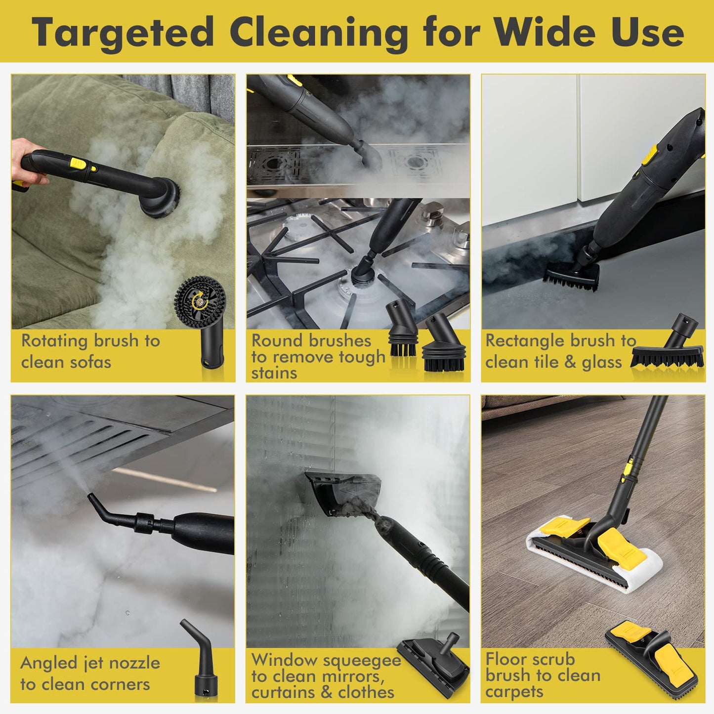 2000W 1.8L Multipurpose Steam Cleaner with 13 Accessories
