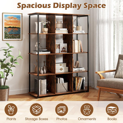 Tall Freestanding Bookshelf with 2 Anti tipping Kits